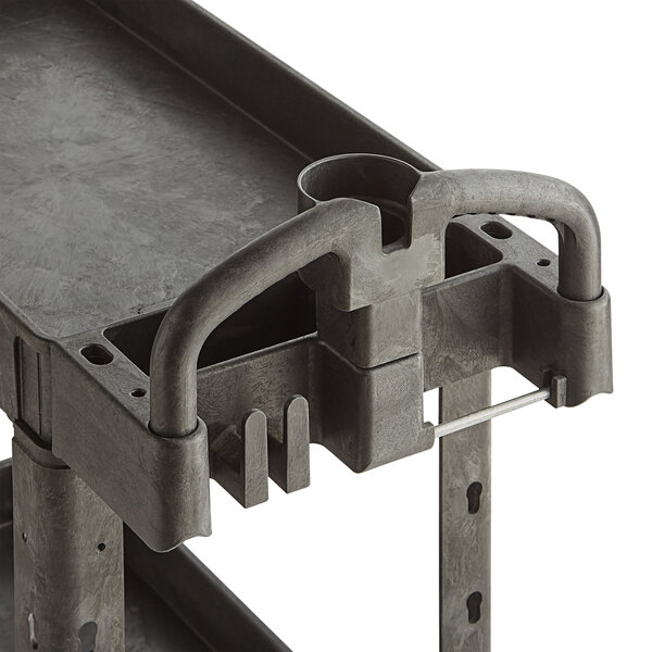 A black metal Lavex utility cart with a handle.