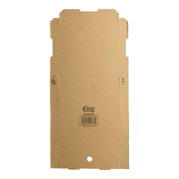 Choice 12" x 12" x 2" Kraft Customizable Corrugated Plain Pizza Box - 50/Bundle