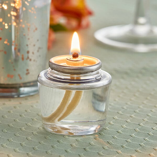 Hollowick HD15 15 Hour "Smokeless" Clear Liquid Candle Fuel Cartridge - 96/Case