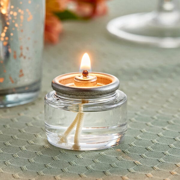 Hollowick HD8-180 8 Hour "Smokeless" Clear Liquid Candle Fuel Cartridge - 180/Case