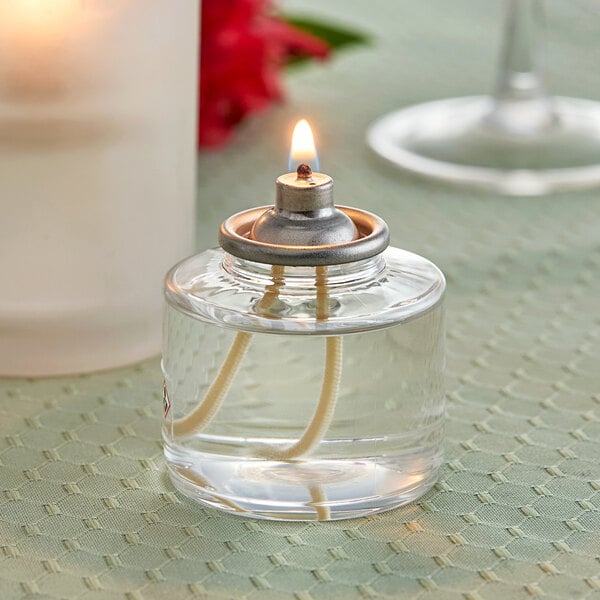Hollowick HD26-72 26 Hour "Smokeless" Clear Liquid Candle Fuel Cartridge - Not for Home Consumer Use - 72/Case