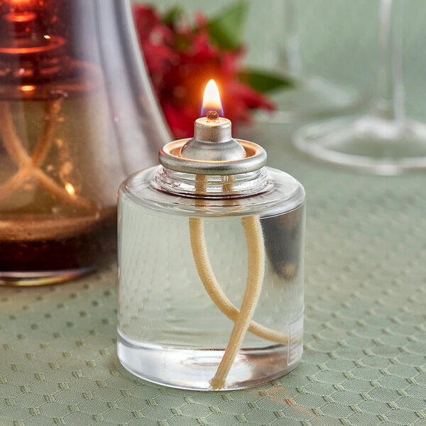 Hollowick HD36TALL 36 Hour "Smokeless" Clear Liquid Candle Fuel Cartridge- Not for Home Consumer Use - 36/Case