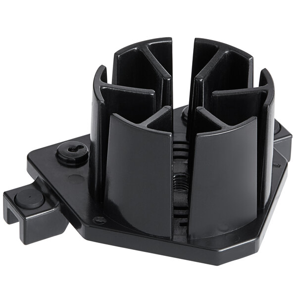 A black plastic Edlund 6-wedge pusher insert.