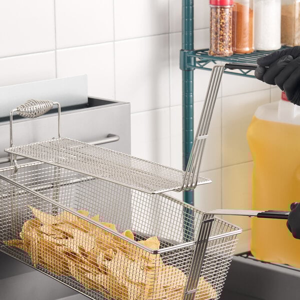 14 1/2" x 6" Fryer Basket Press