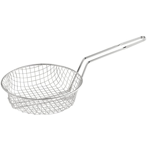 a wire basket on a white background