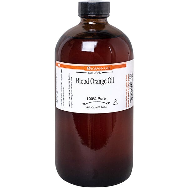 A bottle of LorAnn Oils Blood Orange Super Strength Flavor.