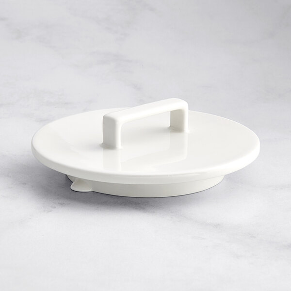 a close up of a white object