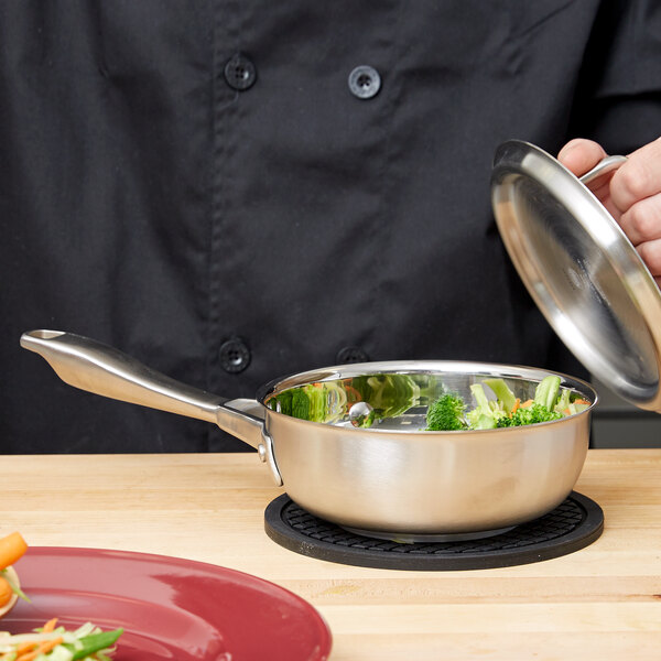 thumbnail interactive-video image 1 of Vollrath 6-quart Intrigue Glass-top Round Stainless Steel Induction Chafer   46125 1 of 12