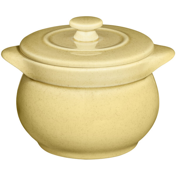 A white RAK Porcelain Genesis creme brule soup tureen with lid.