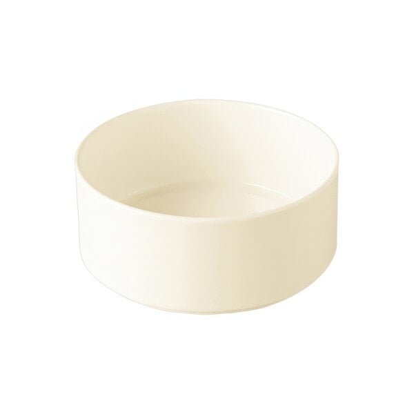 A RAK Porcelain warm white porcelain bowl on a white background.