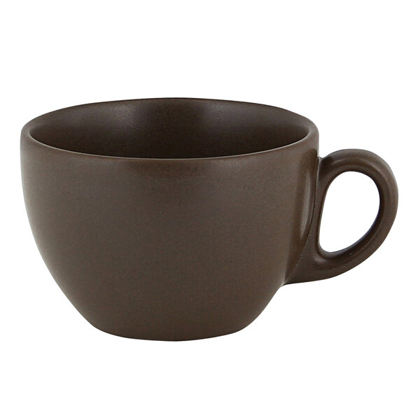 RAK Porcelain GN116C23CO Genesis Mat 7.8 oz. Cocoa Porcelain Coffee Cup ...