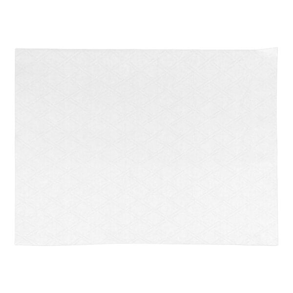 A rectangular sheet of white paper with a subtle geometric pattern.