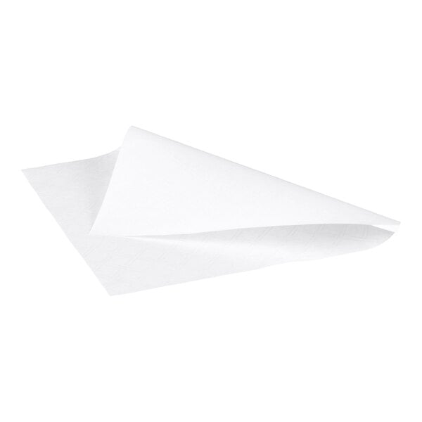 A single sheet of white paper with one corner lifted, showing a thin and flexible texture.