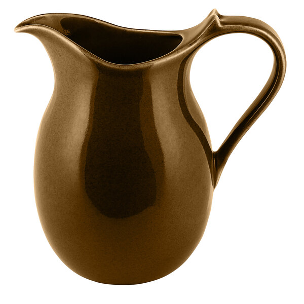 A brown RAK Porcelain Genesis jug with a handle.