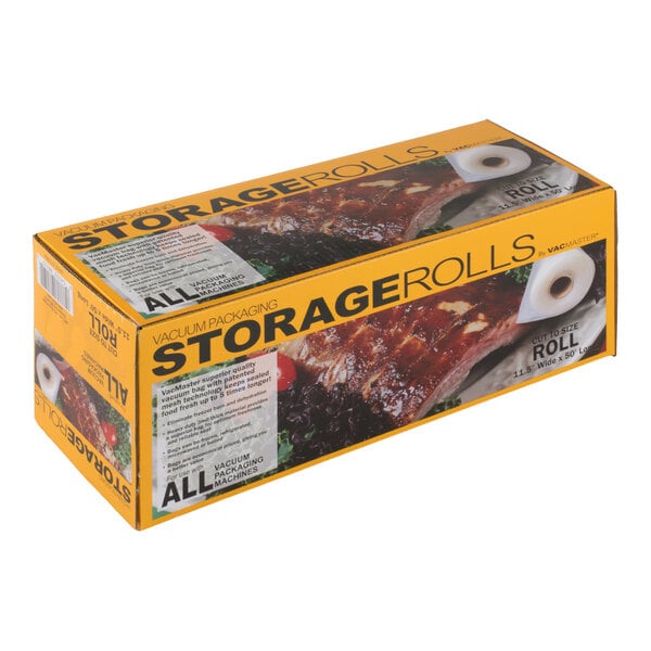 ARY VacMaster 947152 11 1/2" x 50' Roll of Full Mesh External Vacuum Packaging Bags 3 Mil