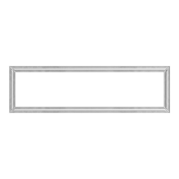A white rectangular gasket with a silver frame.