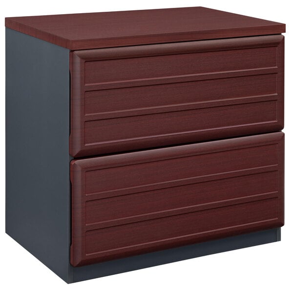 Bridgeport 9522196 V 2 Gray Cherry Lateral 2 Drawer File Cabinet 29 1 2 X 19 1 2 X 30