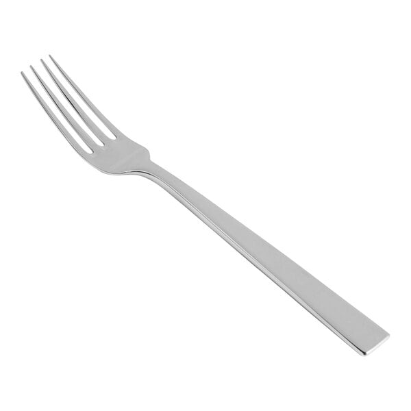 A Fortessa Spada stainless steel table fork with a silver handle.