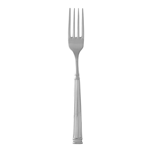 A Fortessa stainless steel table fork with a long silver handle.