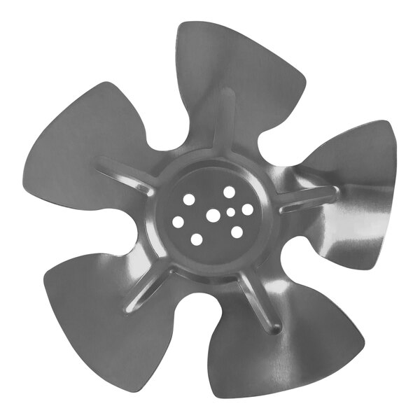 A metal Continental Refrigerator fan blade with holes.
