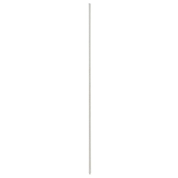 A long thin metal pole with black lines on a white background.