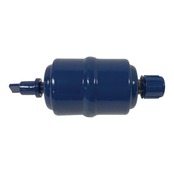 A blue plastic Continental Refrigeration filter drier.