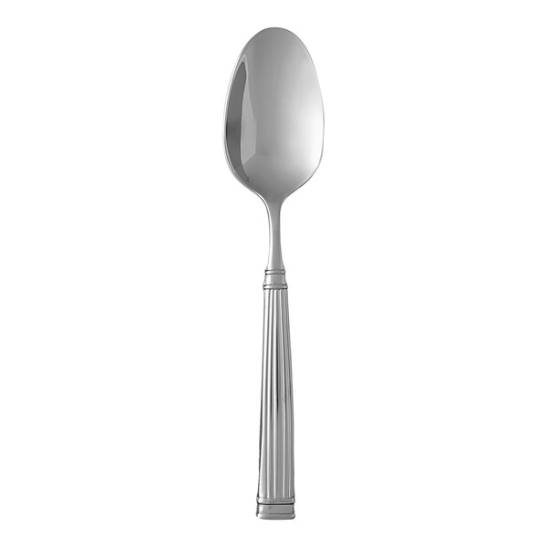 A Fortessa Doria stainless steel serving spoon with a handle.