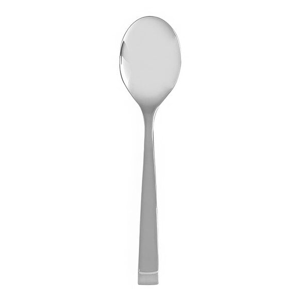 A Fortessa stainless steel serving spoon with a silver handle and bowl.
