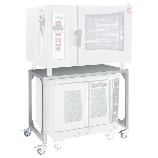 A white Convotherm combi oven on wheels.