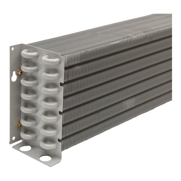A Continental Refrigerator evaporator coil with four holes.