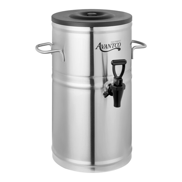 Avantco ITD2-GRD-MV 2 Gallon Round Iced Tea Dispenser with Stainless Steel Valve