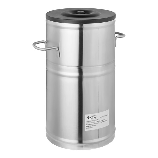 Avantco ITD2-GRD-MV 2 Gallon Round Iced Tea Dispenser with Stainless Steel Valve