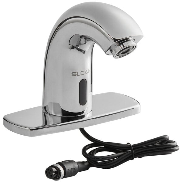 Sloan 3362102 Deck Mounted Sensor Faucet With 4 12 Spout 4 Trim Plate And 05 Gpm Multi 9650