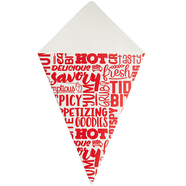 a paper envelope with red text on it