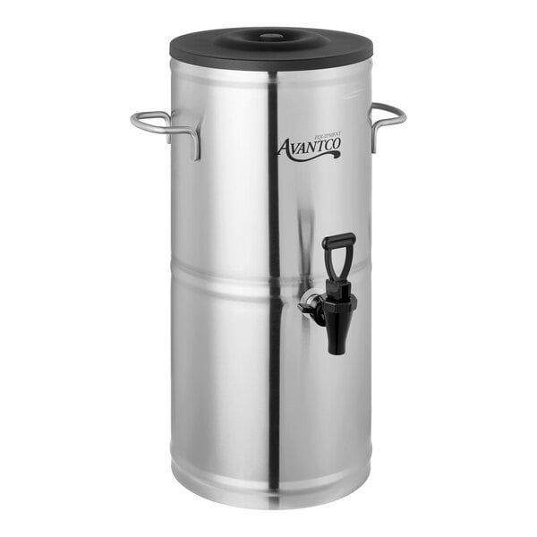 Avantco ITD3-GRD-MV 3 Gallon Round Iced Tea Dispenser with Stainless Steel Valve