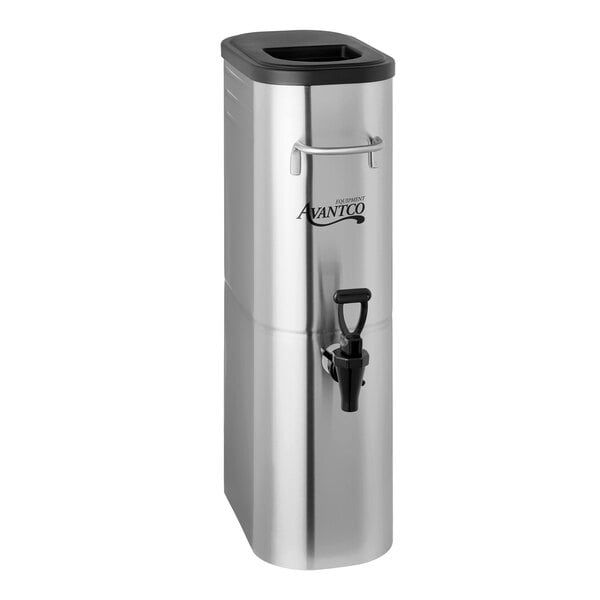 Avantco ITD3-GS-MV 3 Gallon Slim Iced Tea Dispenser with Stainless Steel Valve