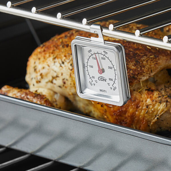 close-up of a temperature gauge
