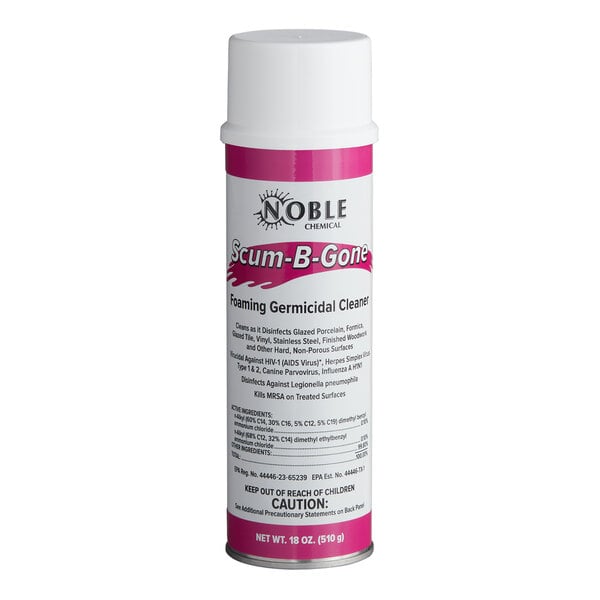 Noble 18 oz. Scum-B-Gone Ready-to-Use Foaming Aerosol Germicidal Bathroom Cleaner - 12/Case