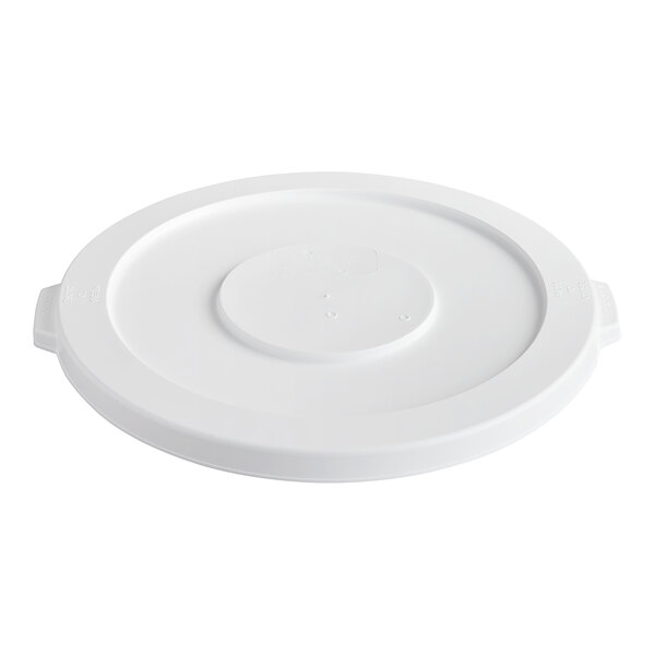 A white plastic lid with a round top.