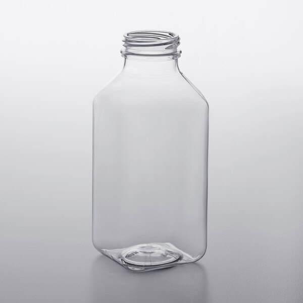 12 oz. Clear Plastic Bottle (Square) - 160/Bag