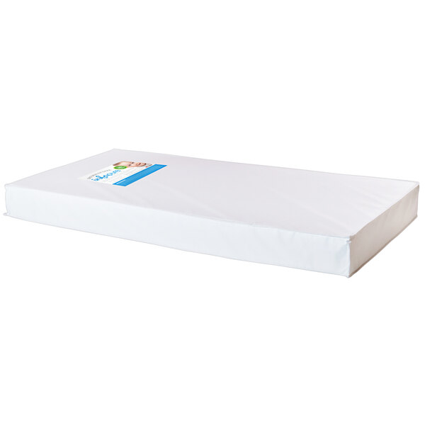 A white Foundations InfaPure full size crib mattress.