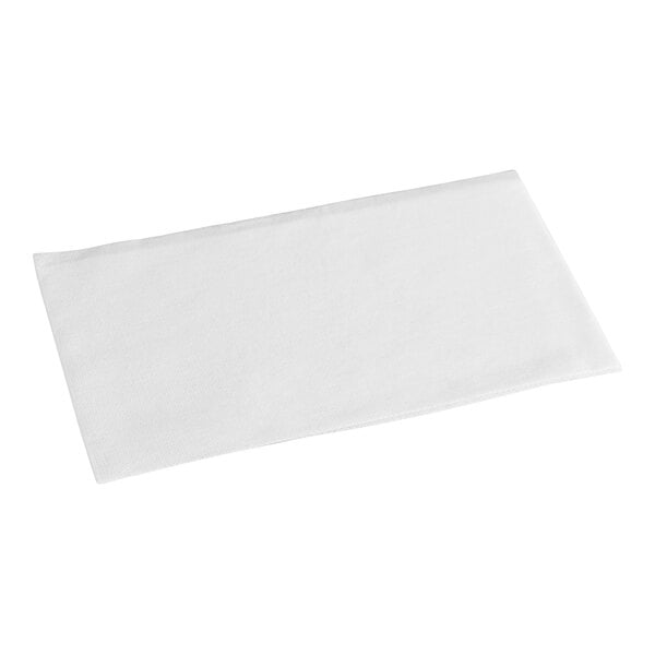 A plain white rectangular sports or club towel.