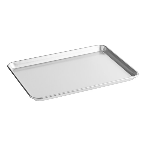 Baker's Lane Half Size 18 Gauge 13" x 18" Wire in Rim Aluminum Bun / Sheet Pan