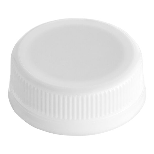A close-up of a white plastic Tamper-Evident cap.