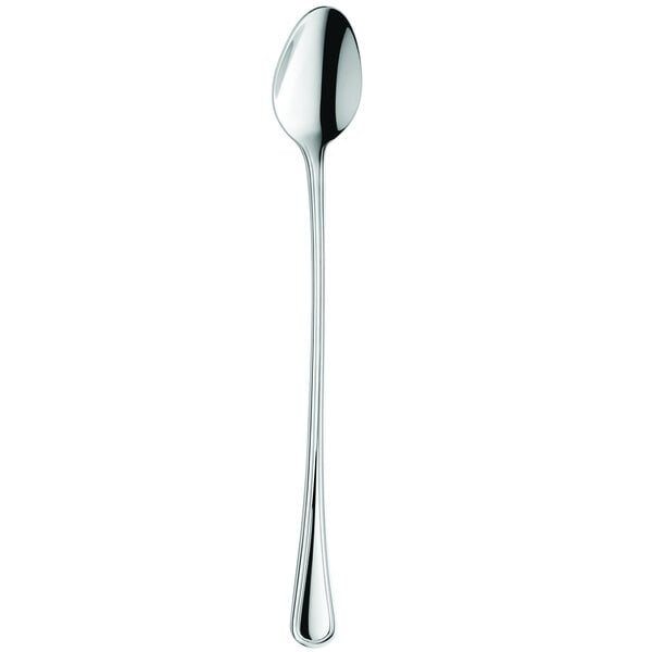 An Amefa stainless steel iced tea spoon with a long handle and a silver spoon.