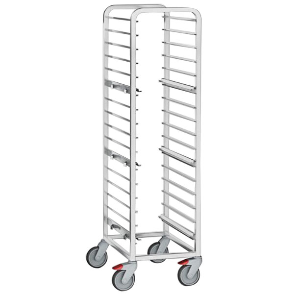 a pair of metal racks