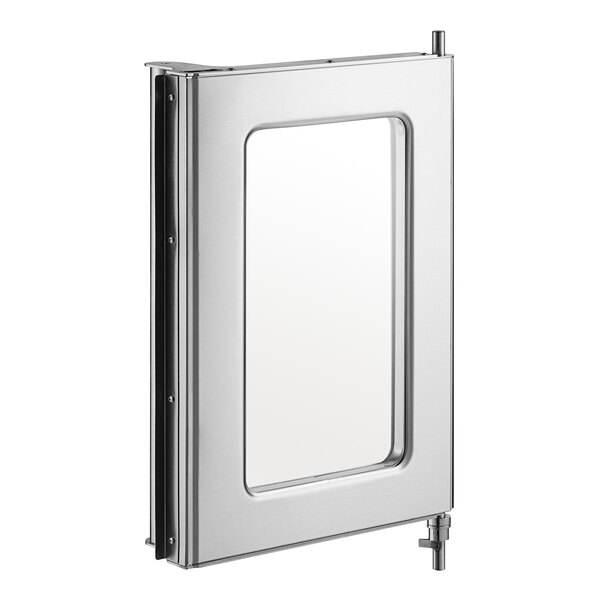 A MainStreet Equipment convection oven left door assembly with a window in a square metal frame.