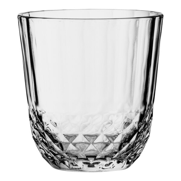 A Pasabahce Diony clear glass with diamond cut design.