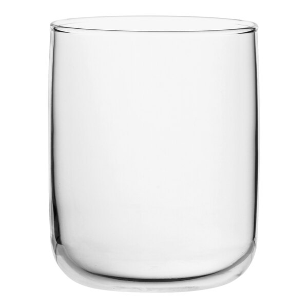 A Pasabahce Iconic glass tumbler with a white background.