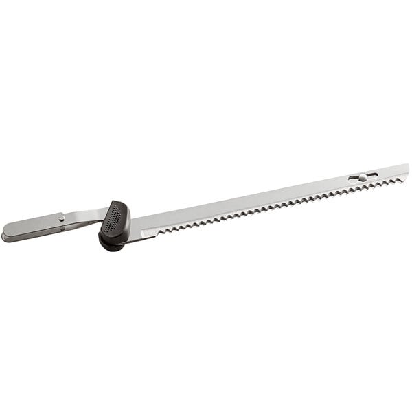A Backyard Pro bread blade with a handle.